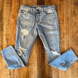 Joe’s Rolled Distressed Skinny Jean